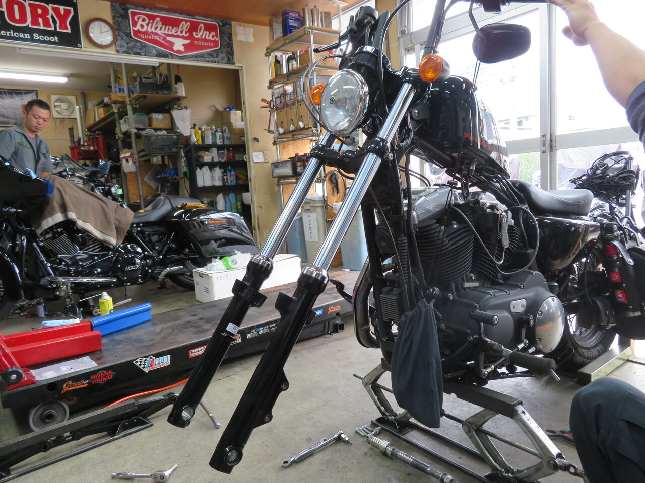 2013年式XL1200X 48もロングフォーク化!!! : HarleyDavidson 2013年式XL1200X 48もロングフォーク化!!! : HarleyDavidson