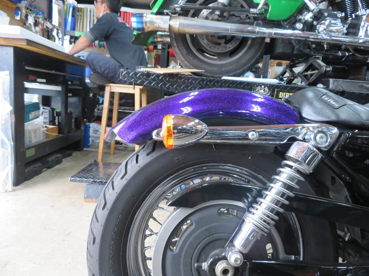 2014年式XL1200V シーシーバーの加工取付！！ : HarleyDavidsonパーツ 