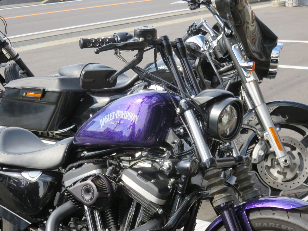 2014年式XL883N 10inゴーストエイプバー取付け!! : HarleyDavidson 