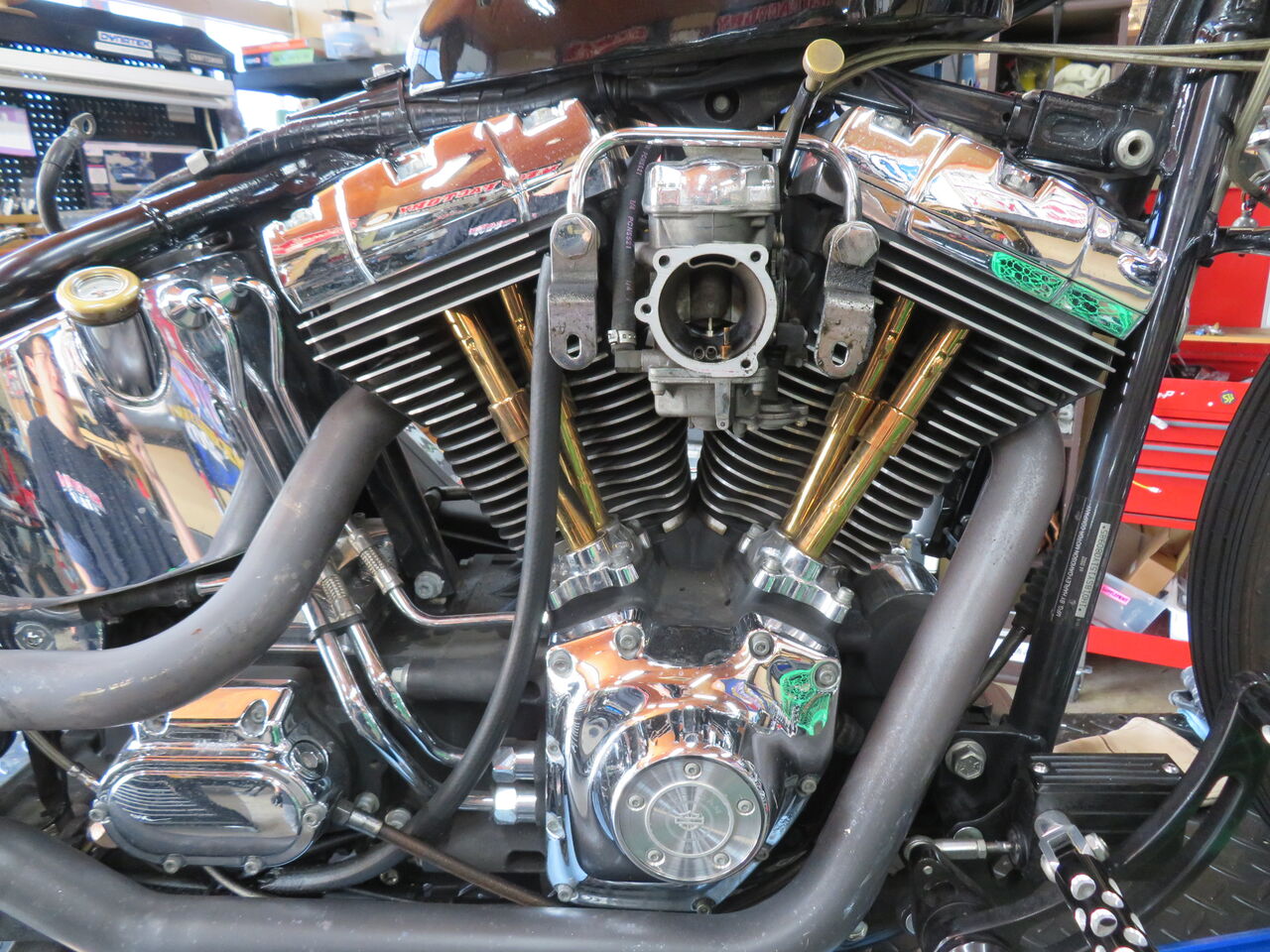 2001年式FXSTD ☆S&S☆E(良い)キャブ取り付け : HarleyDavidsonパーツ 