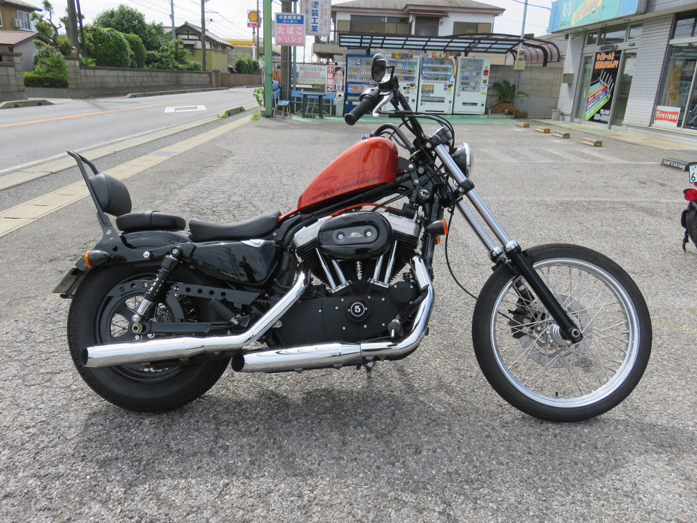 ハーレー フロントフォーク 41mm 4インチロング 2003 XLH883 4インチオーバーロングフォークカスタム - YouTube