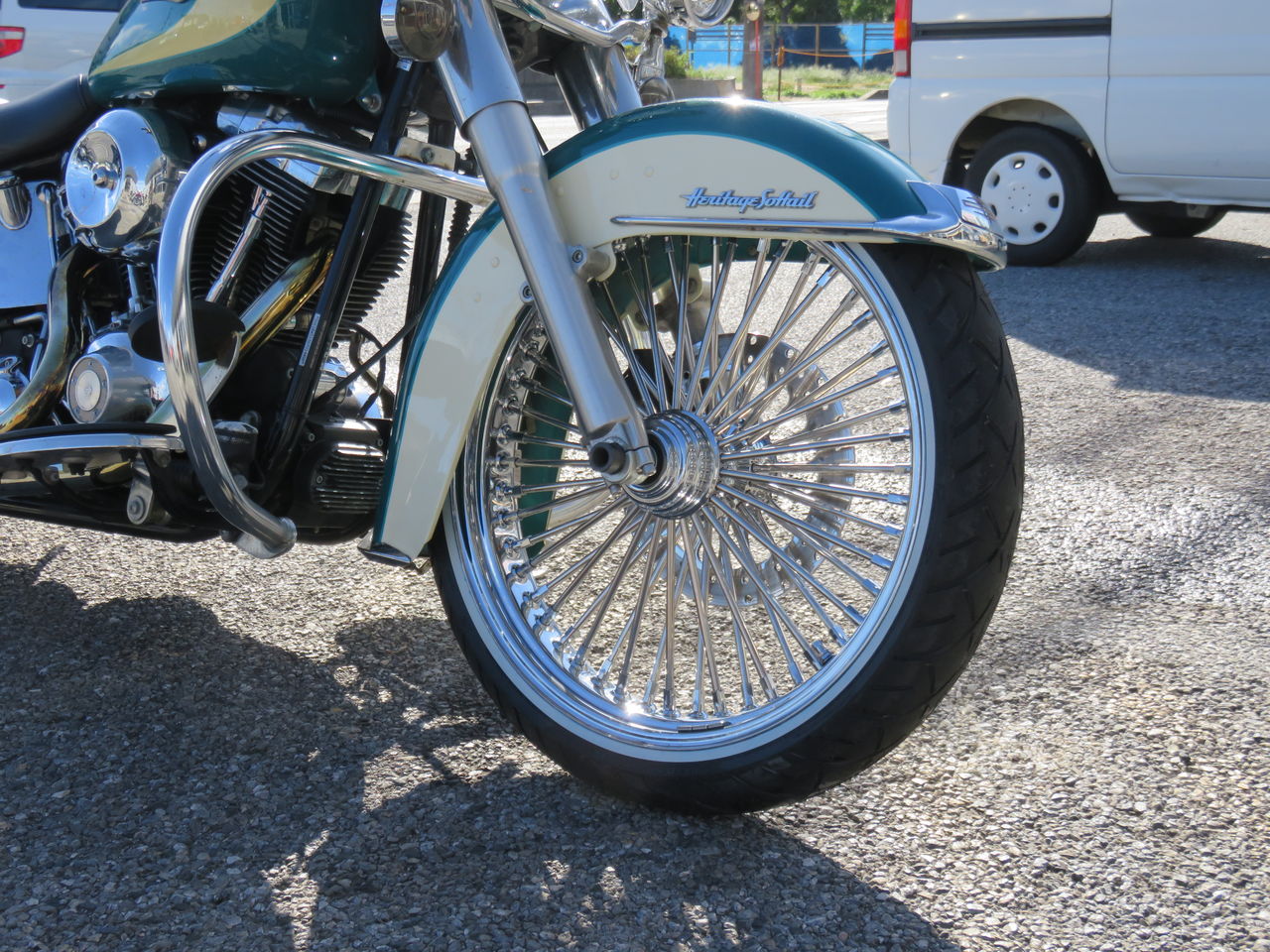 2009年式FLSTC 前後ファットスポークホイール！！ : HarleyDavidson