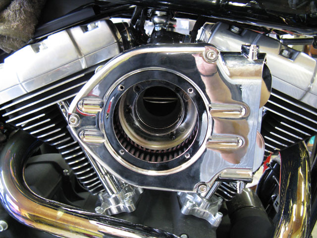 2008年式FXDF ハイパーチャージャーエアクリーナー取り付け ￥42,800