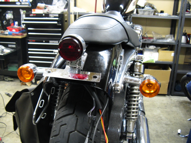 2005年式XL1200R 車検、リアフェンダー加工、テールランプ交換