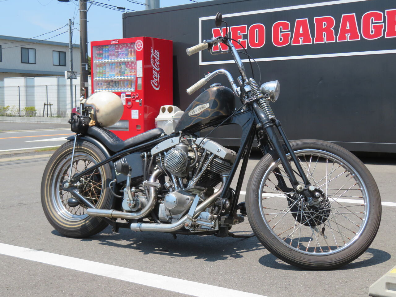 ?ショベルカスタム?1977式FX1200 タンク交換・フェンダー塗装 
