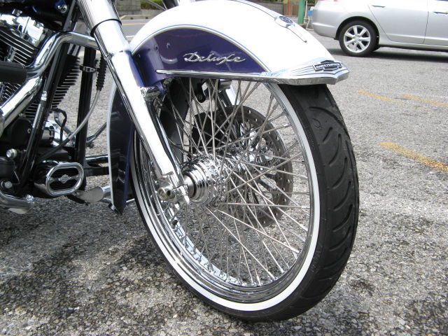 2009年式FLSTN ソフテイルデラックスに美麗21インチFホイールを 2009年式FLSTN ソフテイルデラックスに美麗21インチFホイールを