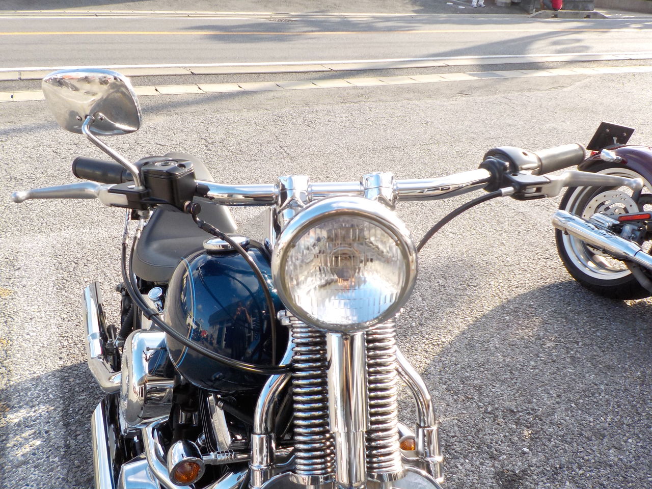 1998年式FXSTS ハンドル交換！WILD1 : HarleyDavidsonパーツ 