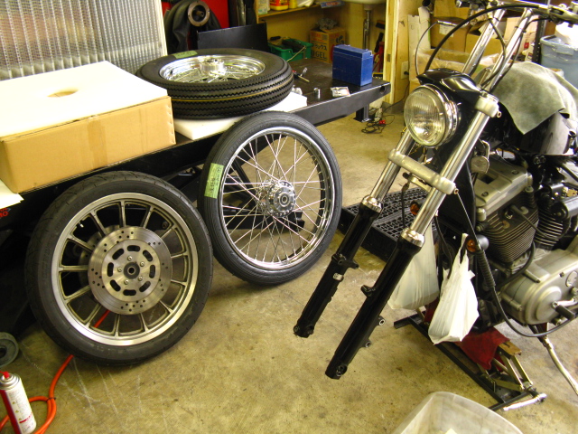2000年式XL1200S 前後ホイール＆タイヤ ビンテージカスタム