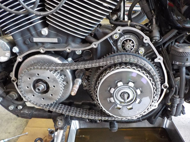 2007年式XL1200R スポーツスターのプライマリーカバー交換 2007年式XL1200R スポーツスターのプライマリーカバー交換