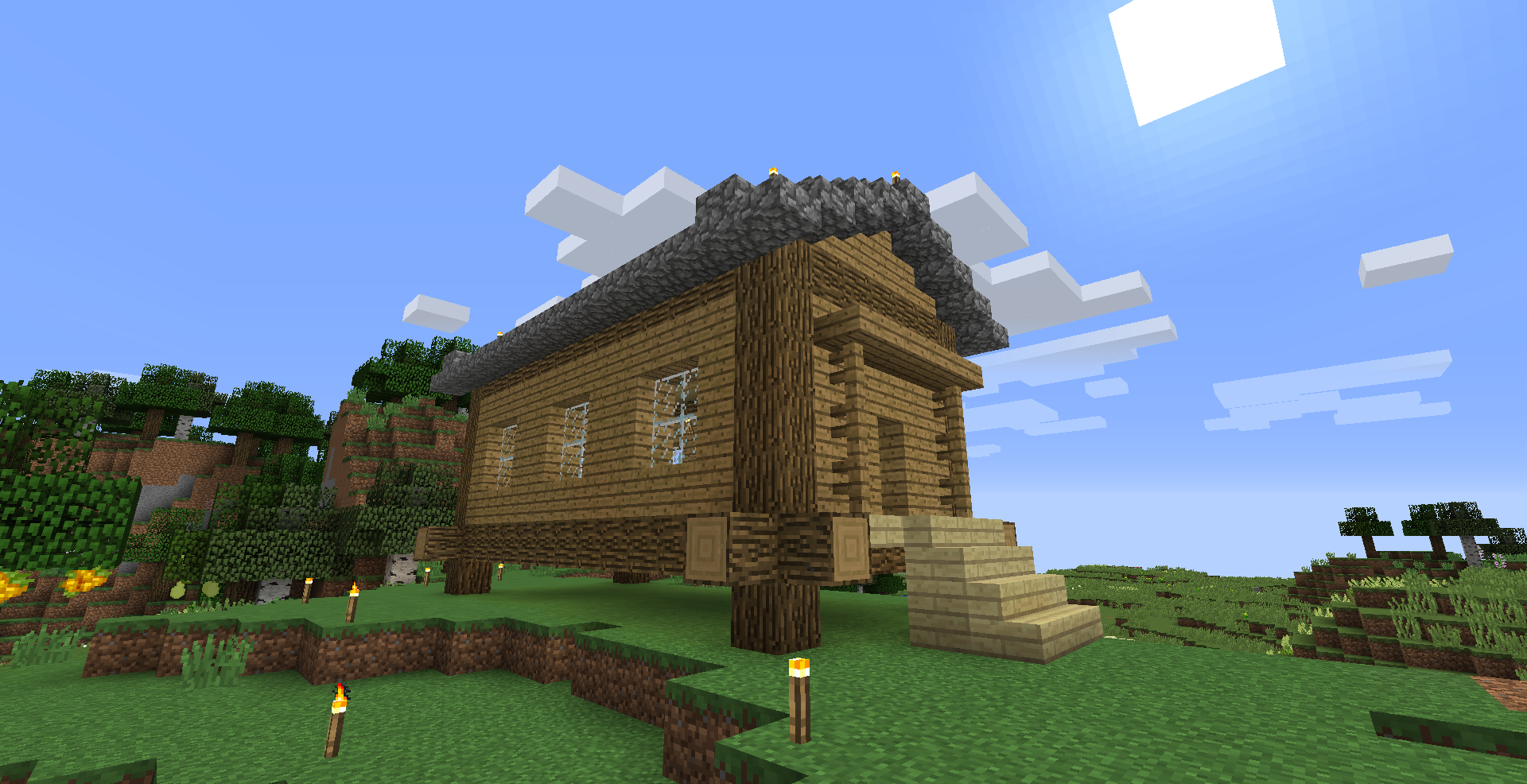 マイクラ日記 Part３ 仮倉庫を建設する ねぷちゅーんのマイクラ日記