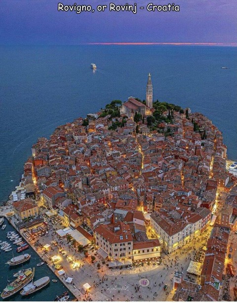クロアチアの街ロヴィニの空撮が素敵！！