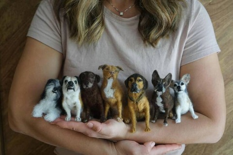 凄くリアルな犬の置物