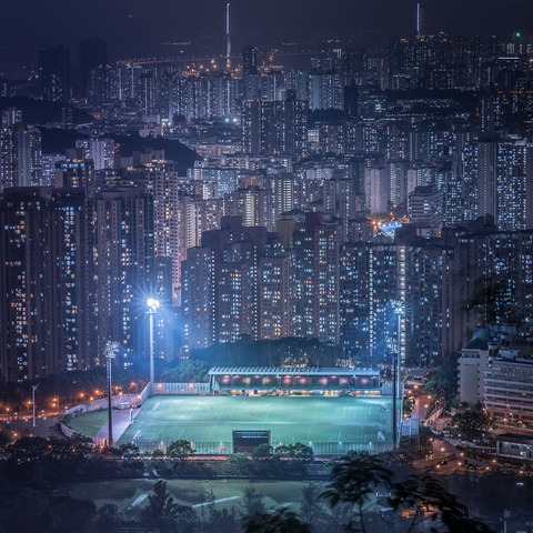 アジア、香港の夜景 (7)