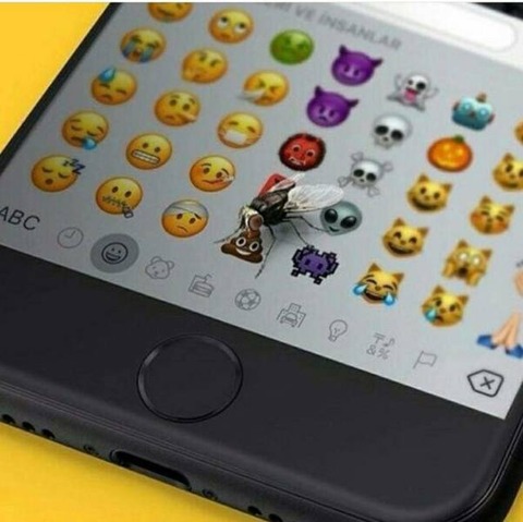 スマホに表示された絵文字にハエがとまった ネタ画像 Com スマホに表示された絵文字にハエがとまった ネタ画像 Com