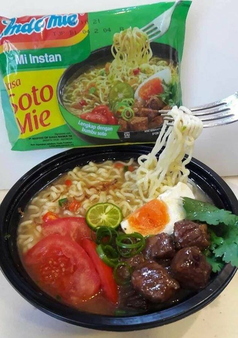 見本と同じように作ってみた袋ラーメンｗ！！