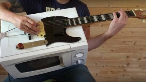 電子レンジをギターにしてみた…ｗ！！