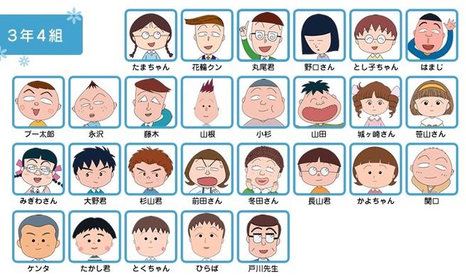 ちびまる子ちゃんのクラスメイト一覧 ネタ画像 Com