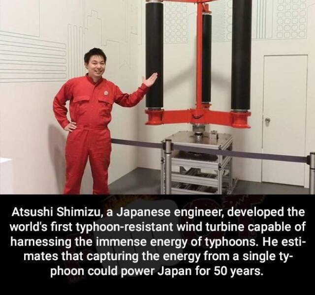 【画像】台風をエネルギーに！日本人が開発した風車