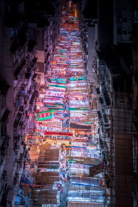 アジア、香港の夜景 (5)