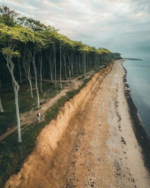 なぜか削り取られた浜辺の景色