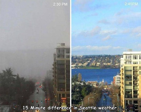 １５分で景色が変わるシアトルの気候