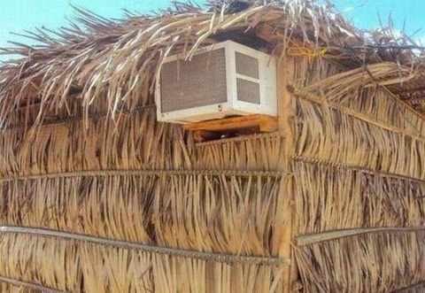 ワラの家にエアコンをつけてみたｗ！！