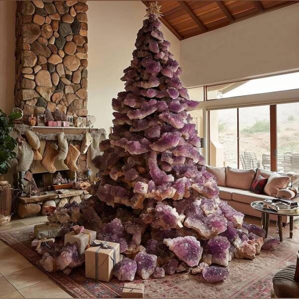 【画像】アメジストのクリスマスツリーが凄いｗ！！