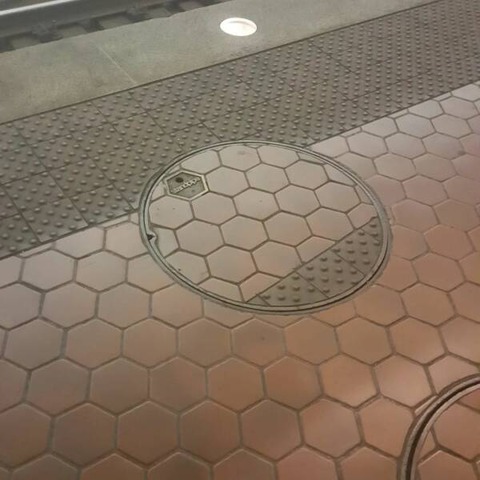 クルっと回転させたくなるマンホールのふた