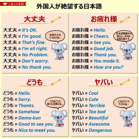 外国人が絶望する日本語がこれｗ！！