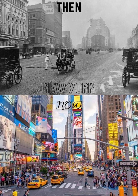 ニューヨークのタイムズスクエアの今昔