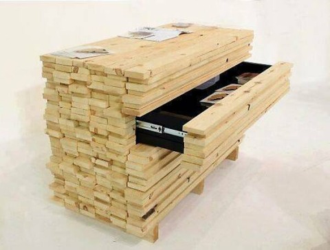 材木置き場みたいなキャビネットｗ！！