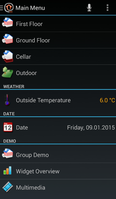 OpenHAB Android client