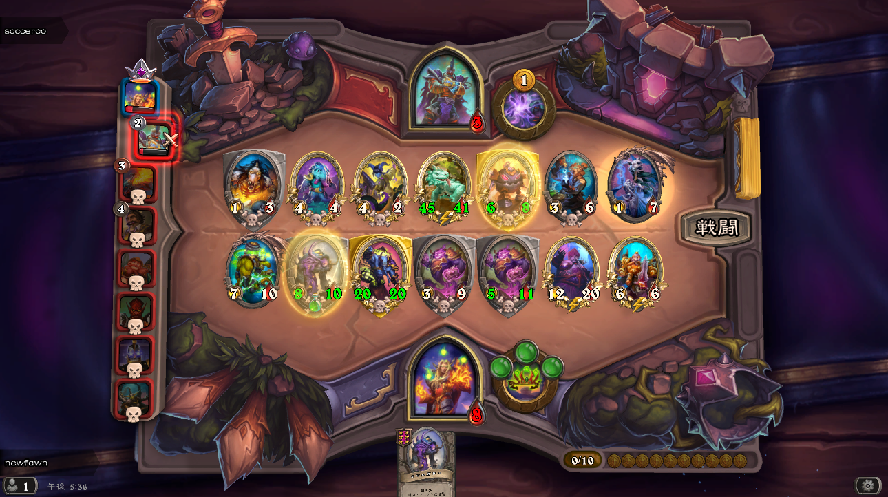 ハースストーン バトルグラウンド 勝った構成を紹介 21 ゴールデンインプママ ジャグラーの最強タッグ 仔鹿の留書き