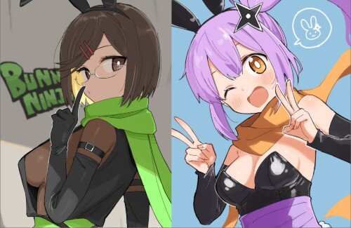 【にんころ】作者描き下ろしの「バニンジャ」イラスト、エッッッ！！！！