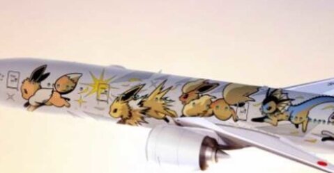 新ポケモン飛行機『イーブイジェット』が8月31日よりデビュー！「ブイズ」が揃った特別仕様