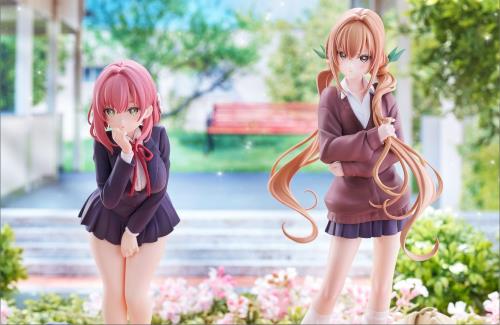 【100カノ】羽香里と唐音のスケールフィギュアが登場！矢野茜さん描き下ろしイラストをもとに再現