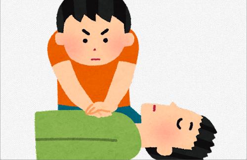 【動画】集団で心臓マッサージ訓練を実施する「アイマスP」さん