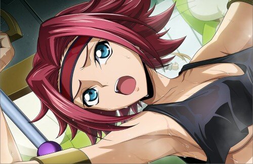 コードギアスのカレンが、またスケベな格好しとる…