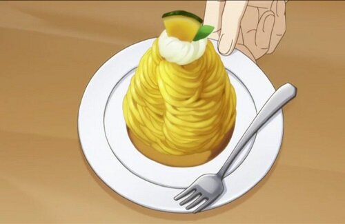 【画像】声優・和多田美咲さん、園崎未恵さんと焼きそばみたいなモンブランを食べる