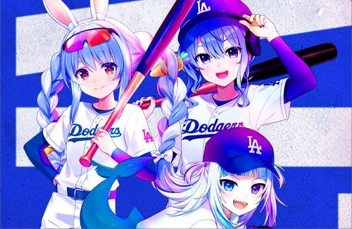 「ホロライブ」と「ロサンゼルス・ドジャース」のコラボが決定！情報番組に兎田ぺこら、がうる・ぐらが出演