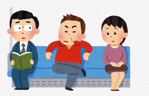 混んでる電車内で豪快に足を広げて座ってる男を撃退した方法がこちらｗｗｗｗ