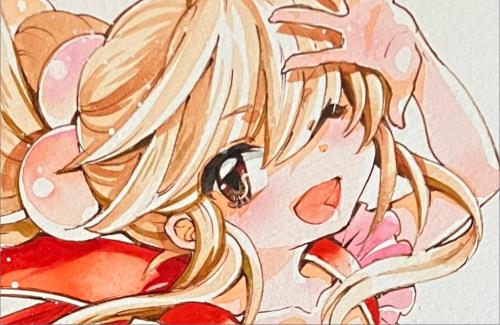 【懐かしい】能登チャリティーオークションに「こどものじかん」九重りんのイラスト色紙