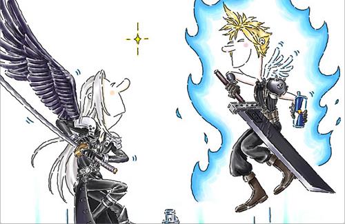 「レッドブル」×「FF7リバース」コラボCMにクラウドとセフィロスが登場！！