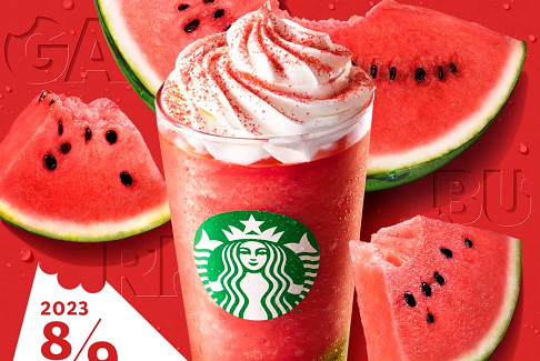 スタバに『 スイカフラペチーノ 』が本日より登場！美味そおおおおおおお