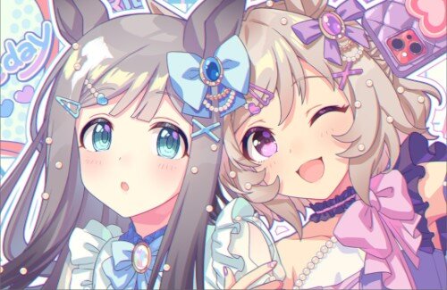 【ウマ娘】クロノジェネシスとカレンチャンのホワイトデーイラストが可愛すぎるｗｗｗｗｗｗｗｗ