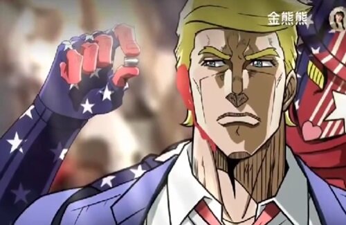 【動画】トランプ前大統領銃撃事件、ジョジョ風アニメになるｗｗｗｗｗ