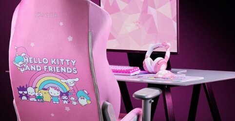 キティさん×Razerのゲーミングチェアがセール価格に！ ピンクだなぁ･･･