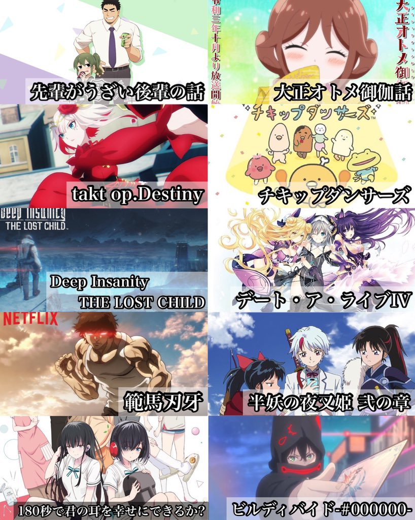 21年 秋アニメ一覧 ネヴィリルのブログ 21年 秋アニメ一覧 ネヴィリルのブログ