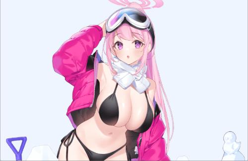 【ブルアカ】水着エイミの後ろ姿が公開される…エッッッ！！！！！