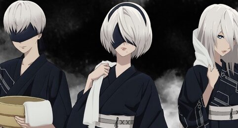 アニメ『ニーア オートマタ』と極楽湯がコラボ！2B、9S、A2の浴衣イラストグッズなど展開